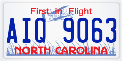 NC license plate AIQ9063
