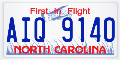 NC license plate AIQ9140