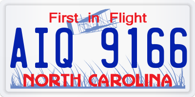 NC license plate AIQ9166