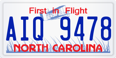 NC license plate AIQ9478
