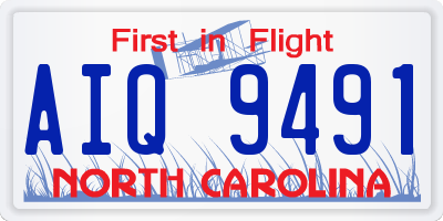 NC license plate AIQ9491