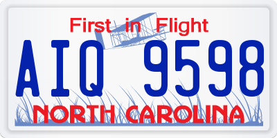 NC license plate AIQ9598