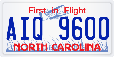 NC license plate AIQ9600