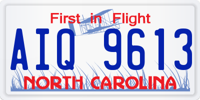 NC license plate AIQ9613