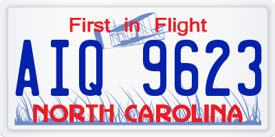 NC license plate AIQ9623