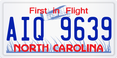 NC license plate AIQ9639