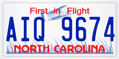 NC license plate AIQ9674