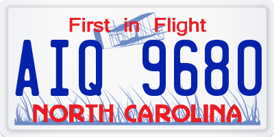NC license plate AIQ9680