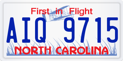 NC license plate AIQ9715