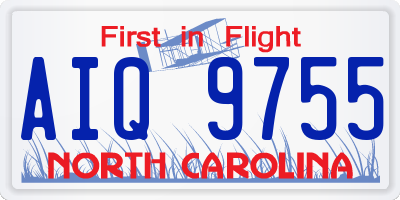 NC license plate AIQ9755