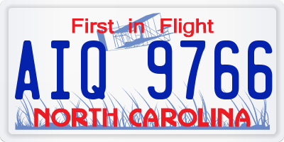 NC license plate AIQ9766