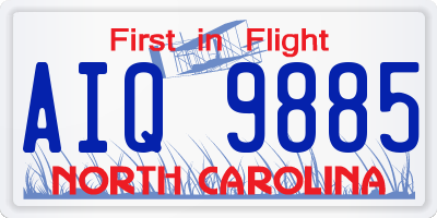 NC license plate AIQ9885