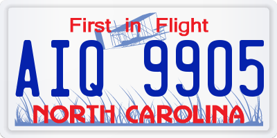 NC license plate AIQ9905