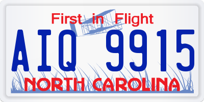 NC license plate AIQ9915