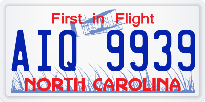 NC license plate AIQ9939