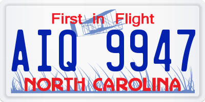 NC license plate AIQ9947