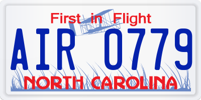 NC license plate AIR0779