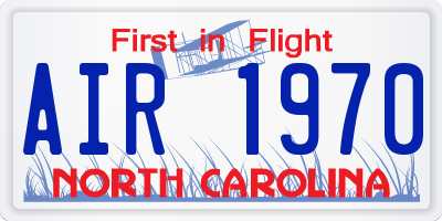 NC license plate AIR1970