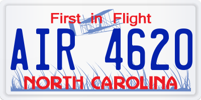NC license plate AIR4620