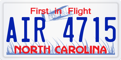 NC license plate AIR4715