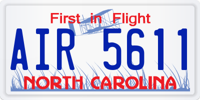 NC license plate AIR5611