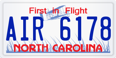 NC license plate AIR6178