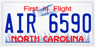 NC license plate AIR6590