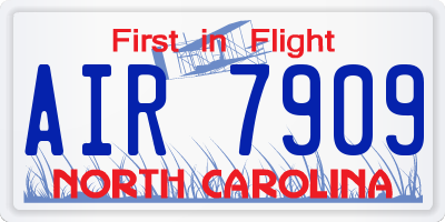 NC license plate AIR7909