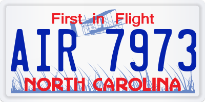 NC license plate AIR7973