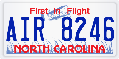 NC license plate AIR8246