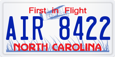 NC license plate AIR8422