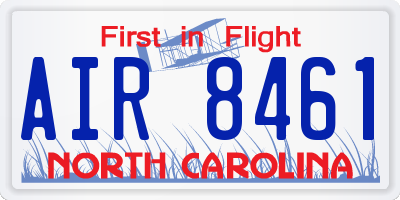 NC license plate AIR8461