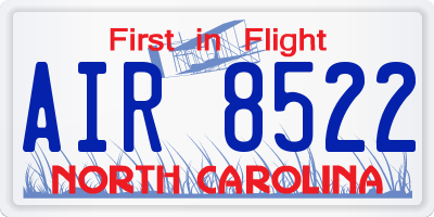 NC license plate AIR8522
