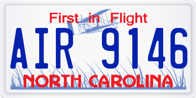 NC license plate AIR9146