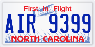 NC license plate AIR9399