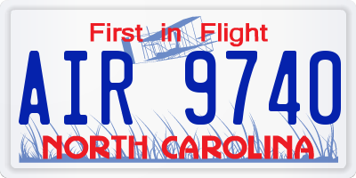 NC license plate AIR9740