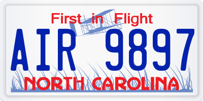 NC license plate AIR9897