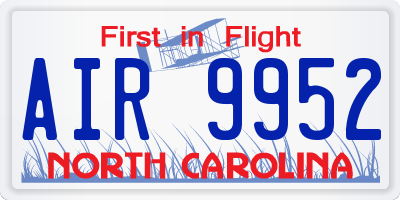 NC license plate AIR9952