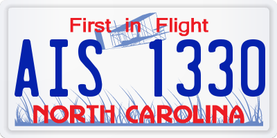 NC license plate AIS1330