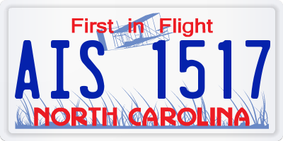 NC license plate AIS1517