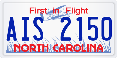NC license plate AIS2150