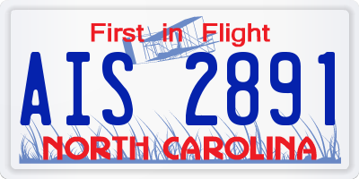 NC license plate AIS2891