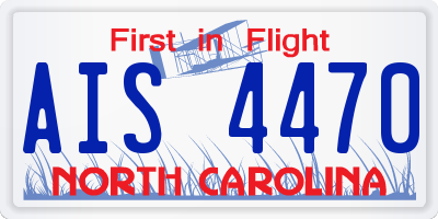 NC license plate AIS4470