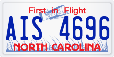 NC license plate AIS4696