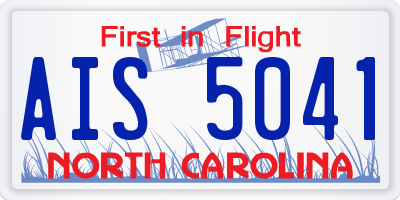 NC license plate AIS5041