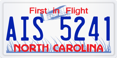 NC license plate AIS5241
