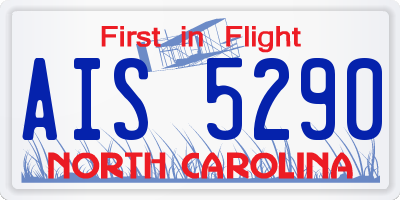 NC license plate AIS5290