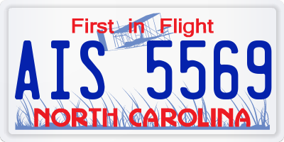 NC license plate AIS5569