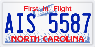 NC license plate AIS5587