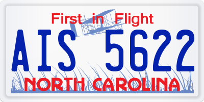 NC license plate AIS5622